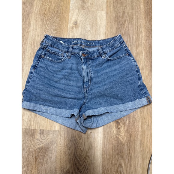 American Eagle Outfitters Pants - American Eagle Outfitters Light Blue Rolled Cuff Denim Shorts Size 10